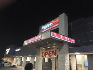 Moore Coronavirus Signage channel letters banner outdoor storefront building illuminated backlit sign 300x225